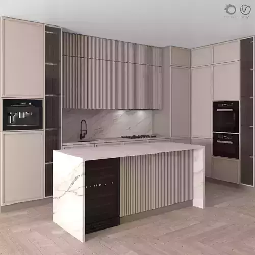 Kitchen Modern 23 - Corner Kitchen 3D model Kitchen Modern 23 - Corner Kitchen 3D model