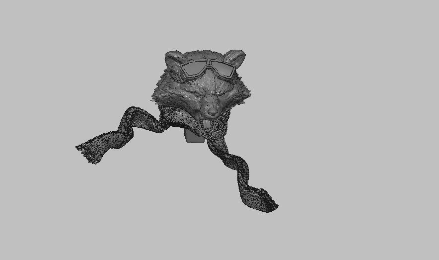 R head bear with bow and arrow 3D print model_3