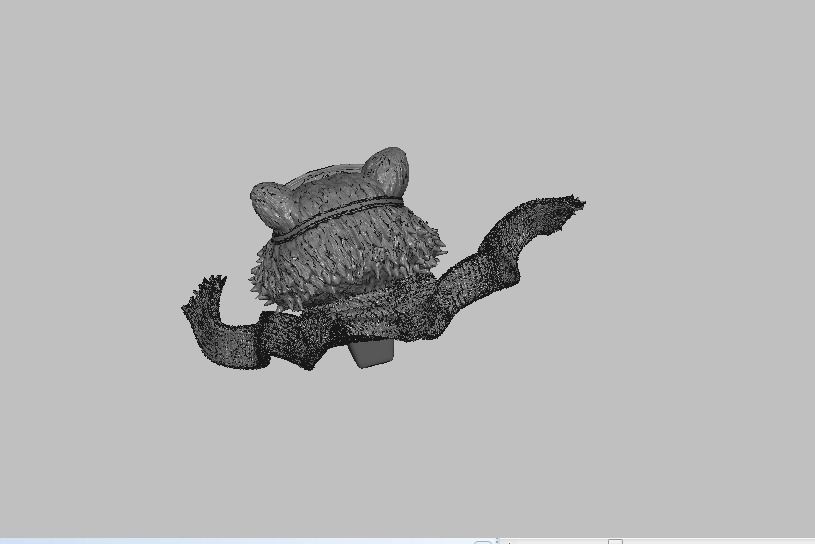 R head bear with bow and arrow 3D print model_1