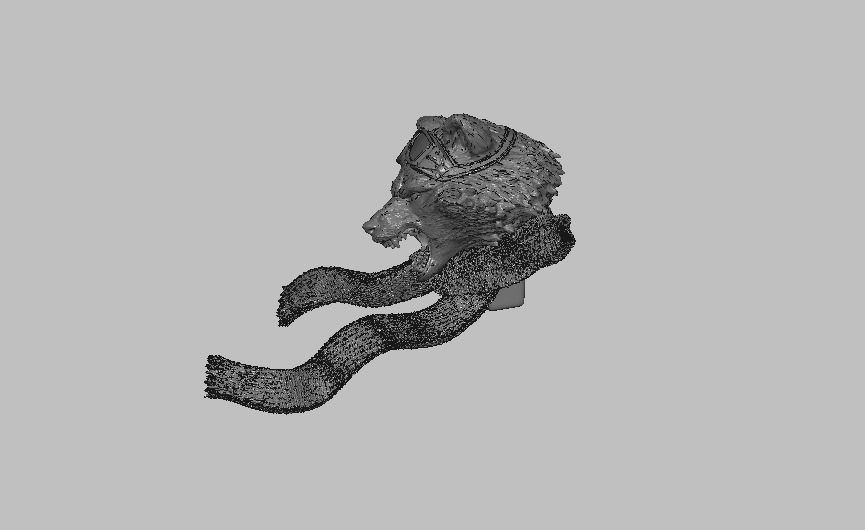 R head bear with bow and arrow 3D print model_2