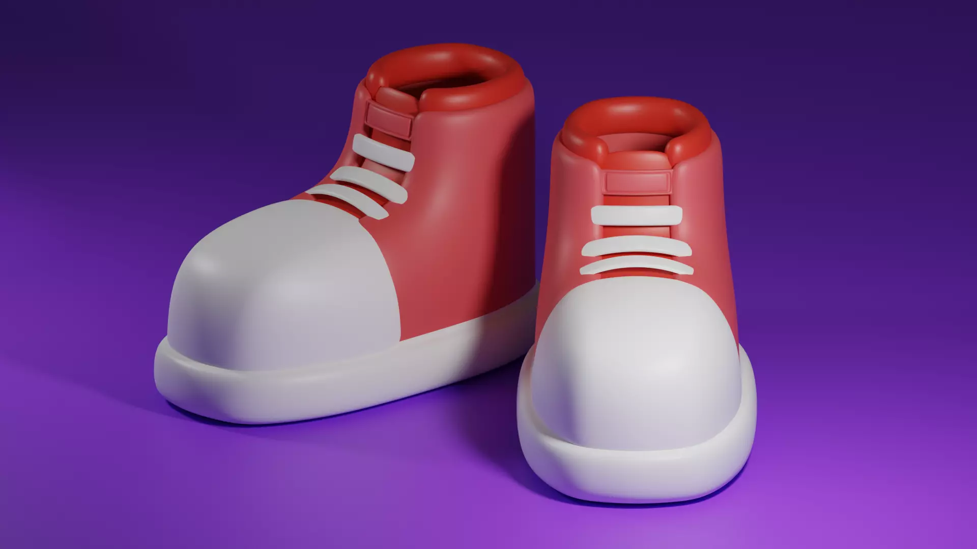 Sneakers pair of Free 3D model_0