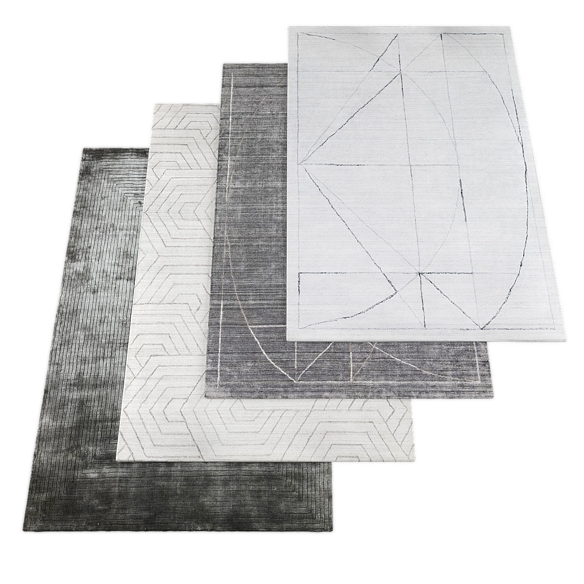 Rugs collection 314 Low-poly 3D model_3