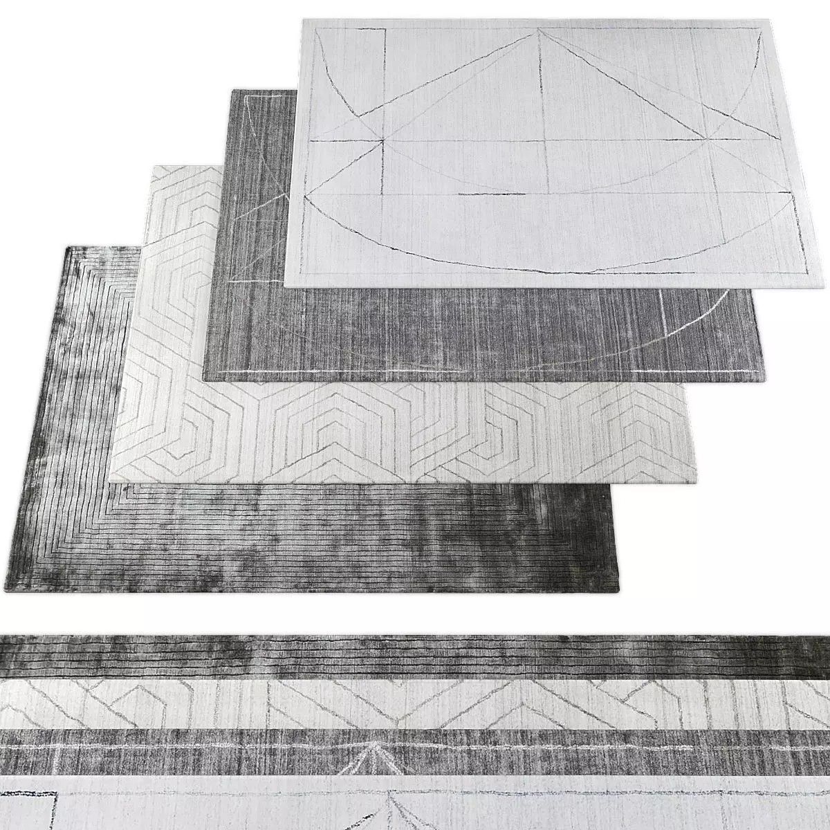 Rugs collection 314 Low-poly 3D model_0