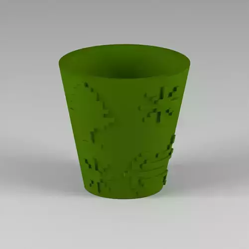 miniature flower pot 01 Free 3D print model