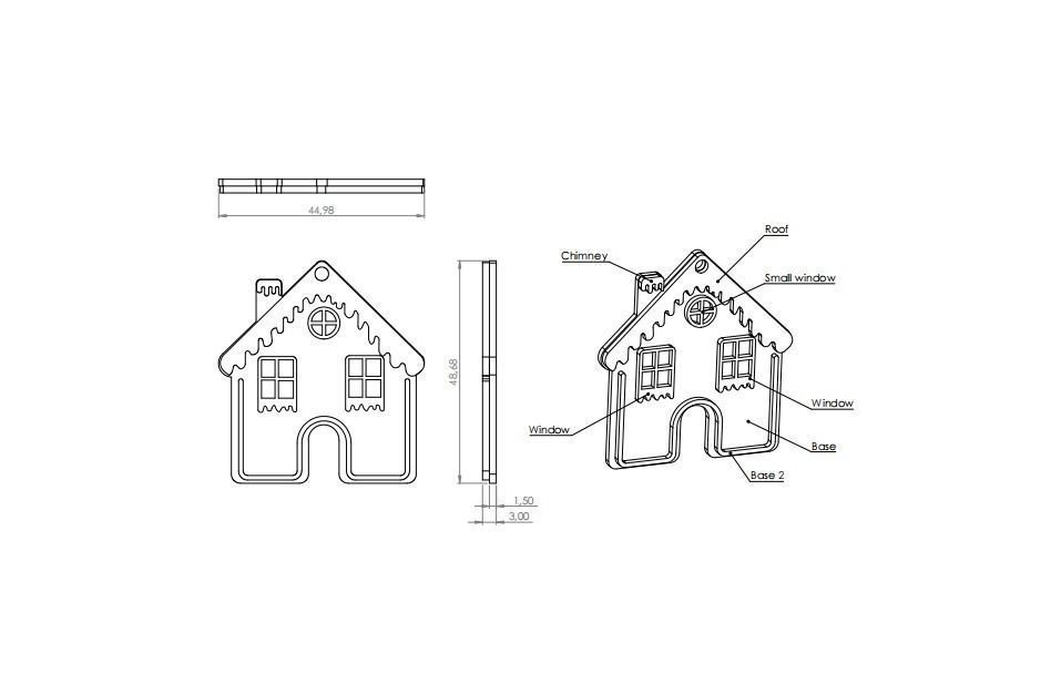 Gingebread Keychains 3D print model_2