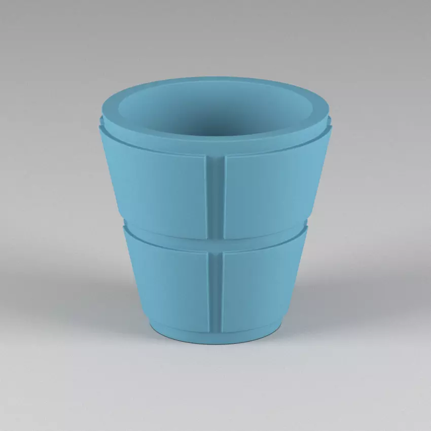miniature flower pot 03 3D print model