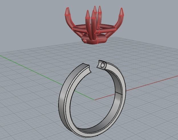 Soliter ring Model 2428 3D print model_2