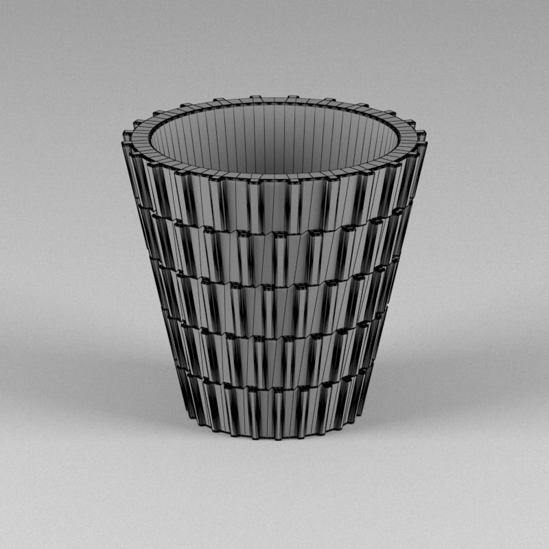 miniature flower pot 05 3D print model_1