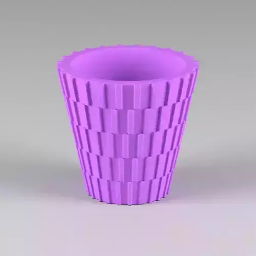 miniature flower pot 05 3D print model