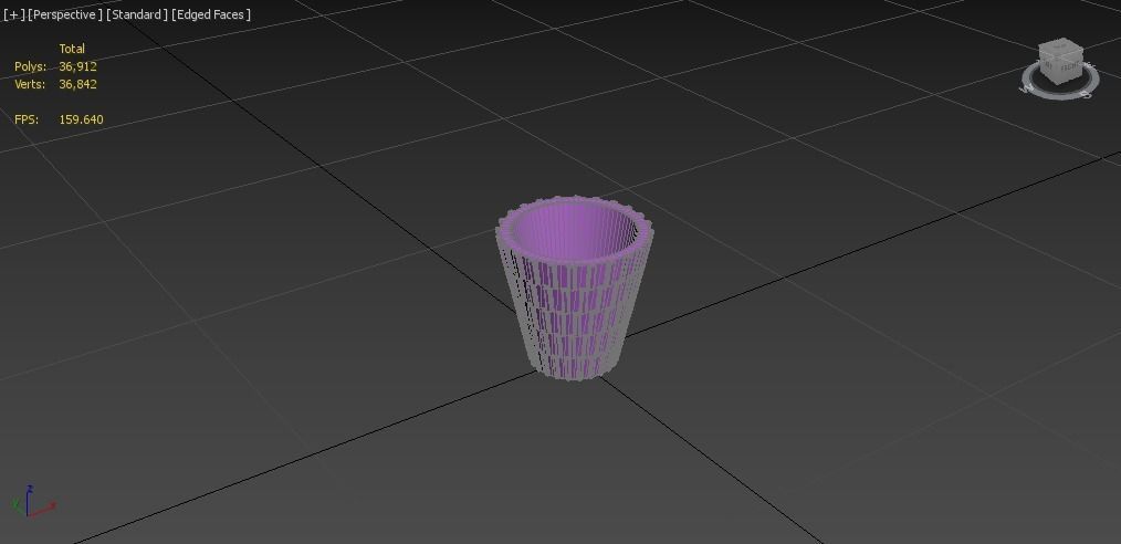 miniature flower pot 05 3D print model_5