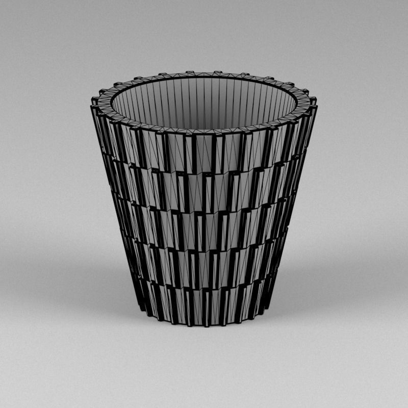 miniature flower pot 05 3D print model_2
