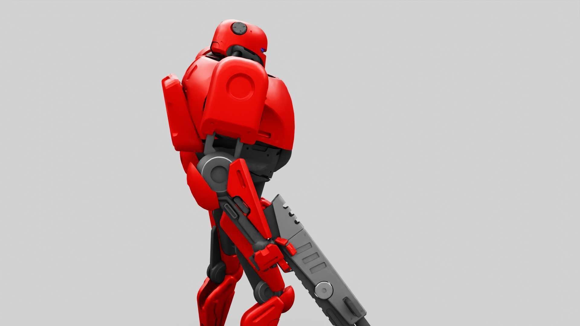 BATTLE DROID ARES RIGGED 3D model_11
