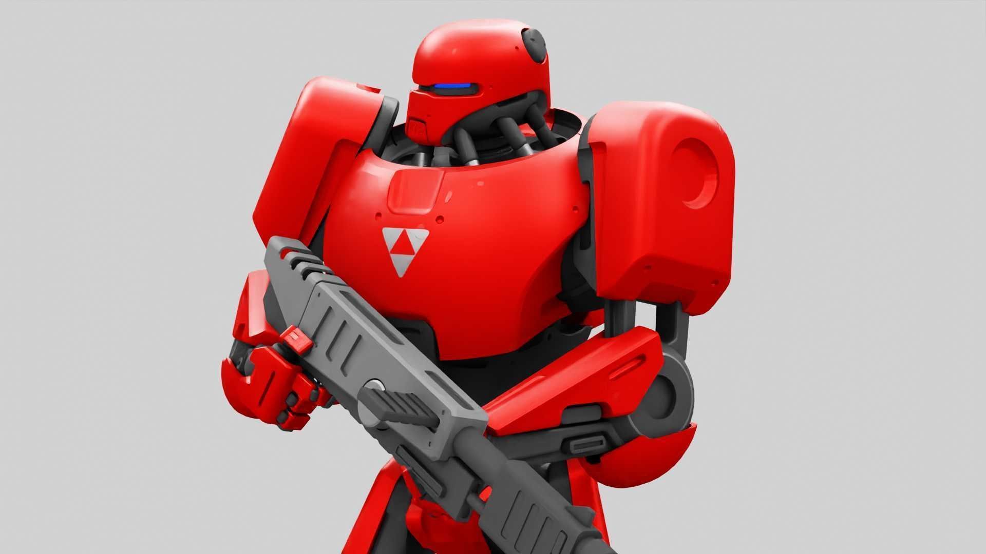 BATTLE DROID ARES RIGGED 3D model_25