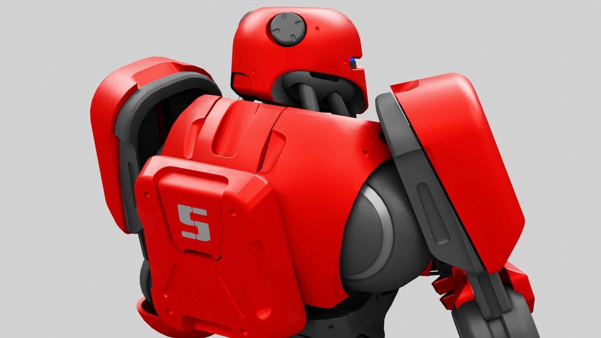 BATTLE DROID ARES RIGGED 3D model_27