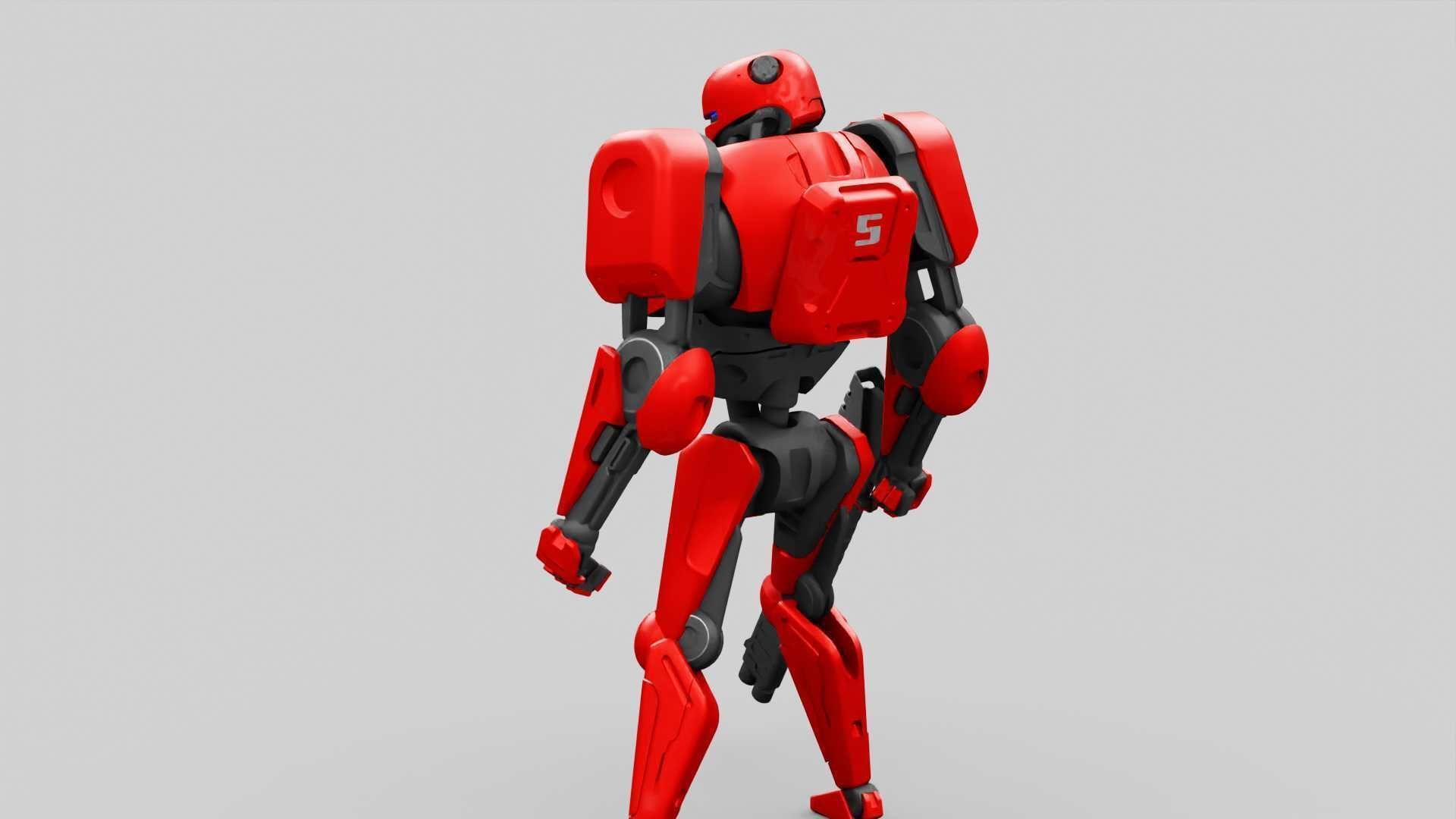 BATTLE DROID ARES RIGGED 3D model_18
