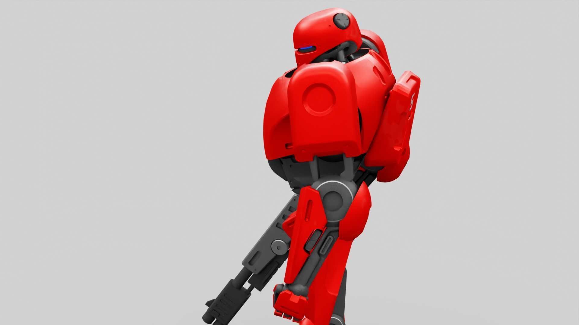 BATTLE DROID ARES RIGGED 3D model_19