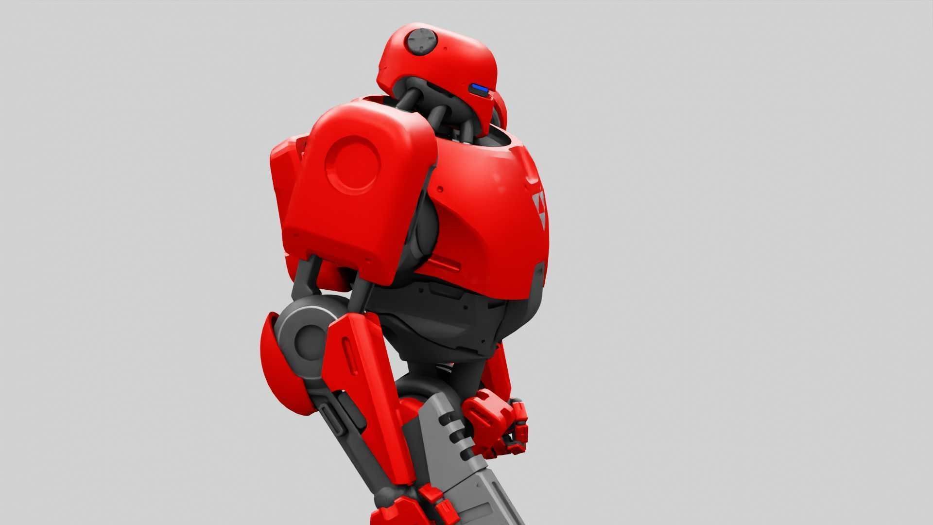 BATTLE DROID ARES RIGGED 3D model_10