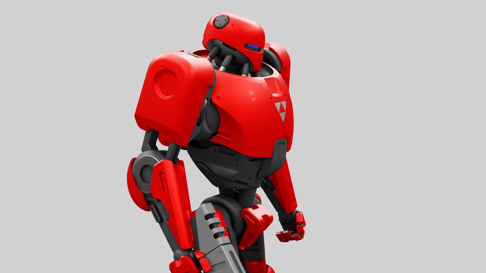 BATTLE DROID ARES RIGGED 3D model_9