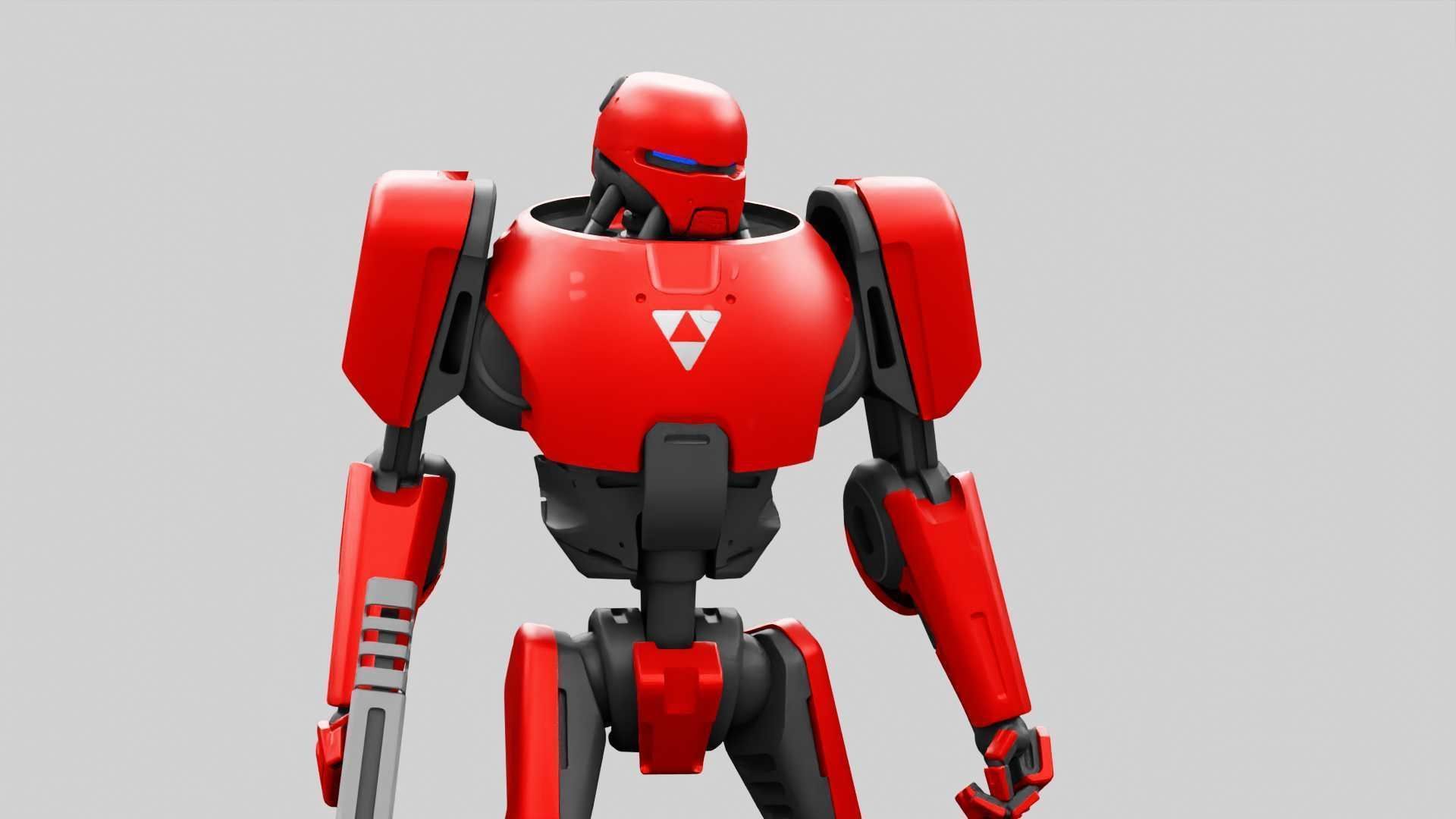 BATTLE DROID ARES RIGGED 3D model_6