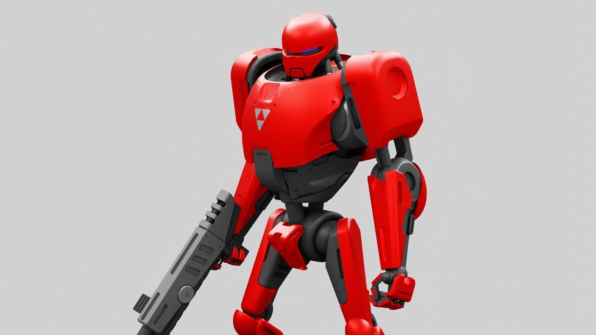 BATTLE DROID ARES RIGGED 3D model_21