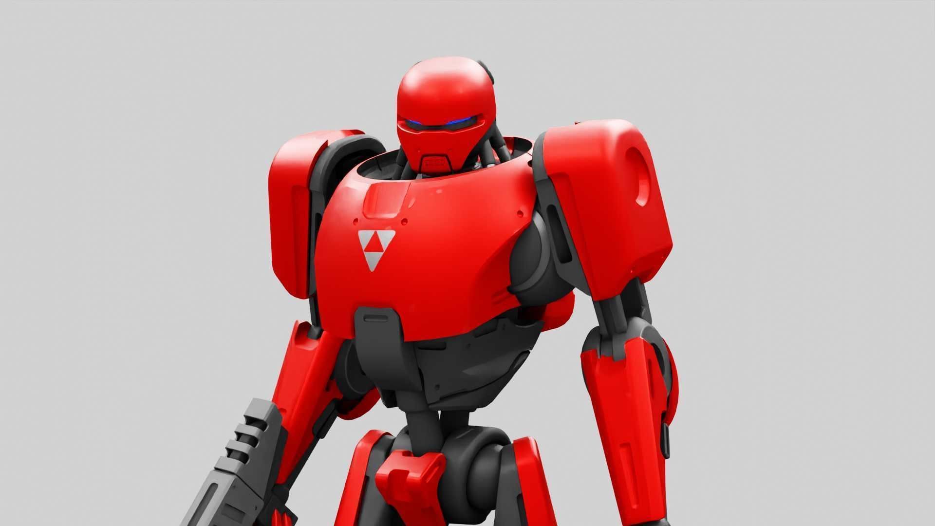 BATTLE DROID ARES RIGGED 3D model_3