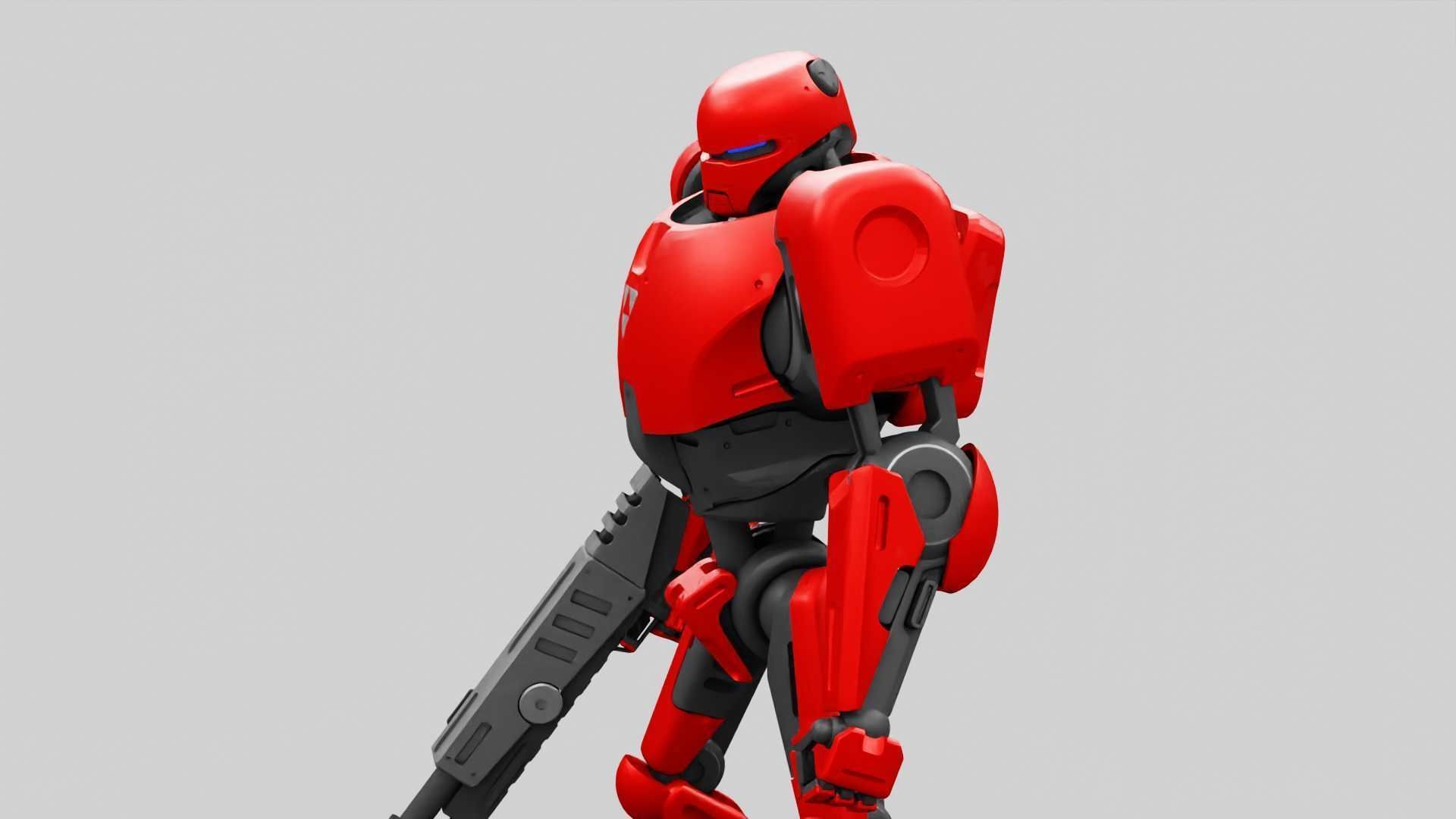 BATTLE DROID ARES RIGGED 3D model_20