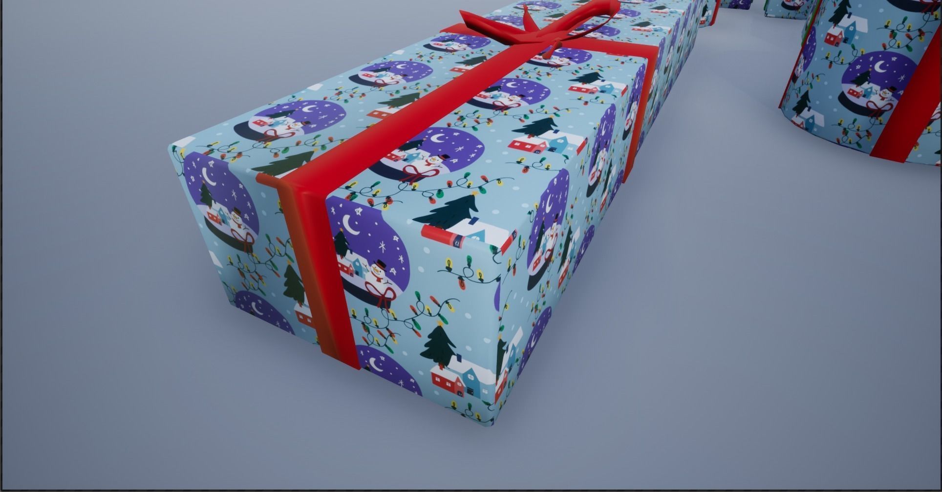 Wrapped Christmas Gifts Low-poly 3D model_25