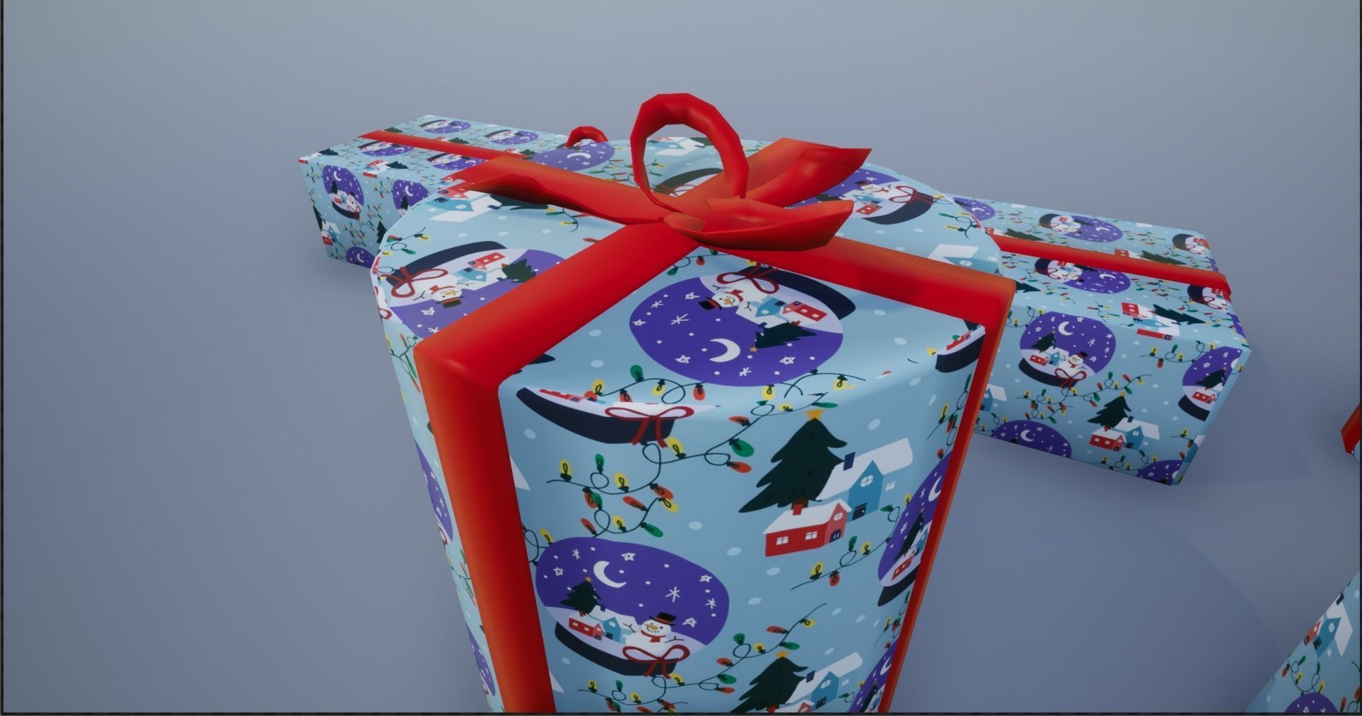 Wrapped Christmas Gifts Low-poly 3D model_24