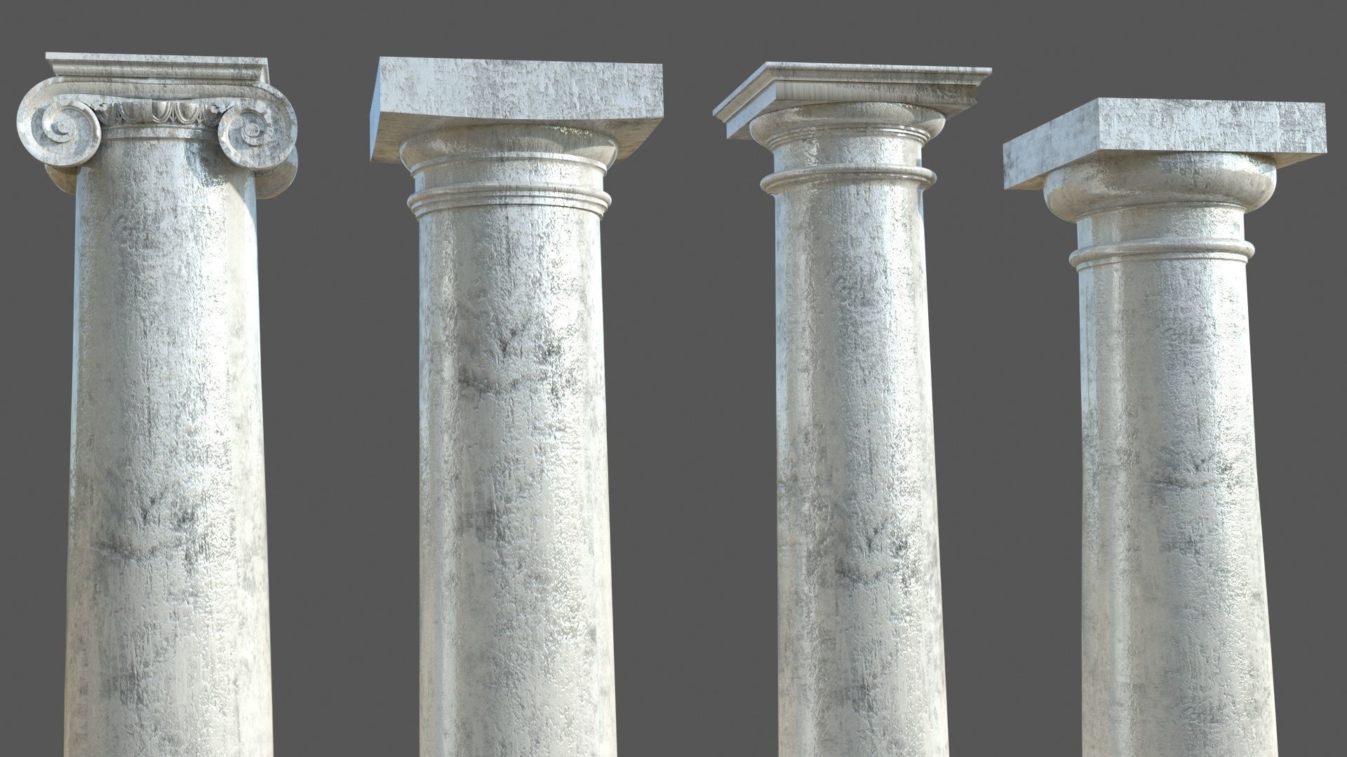 Colone 1 set of marble columns 3D model_7