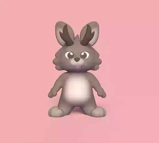 Jackalope bunny figurine