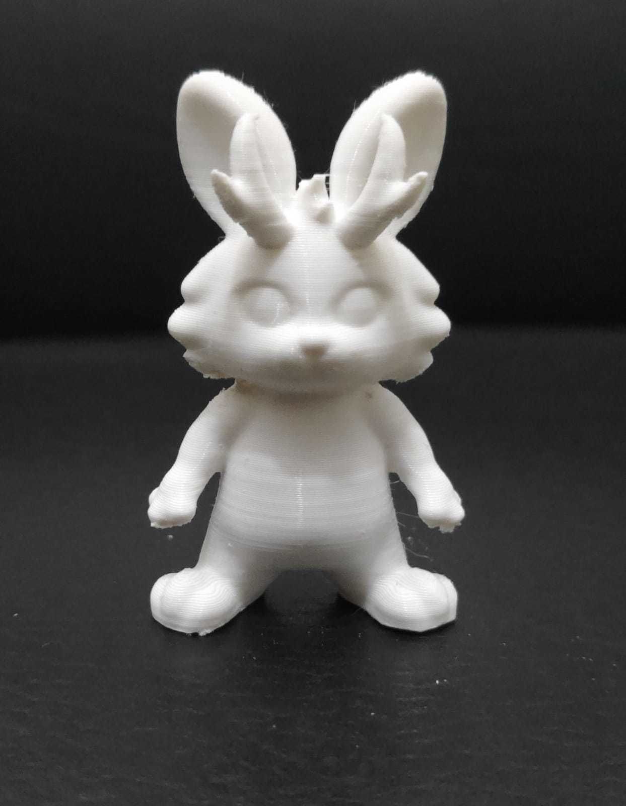 Jackalope bunny figurine 3D print model_10