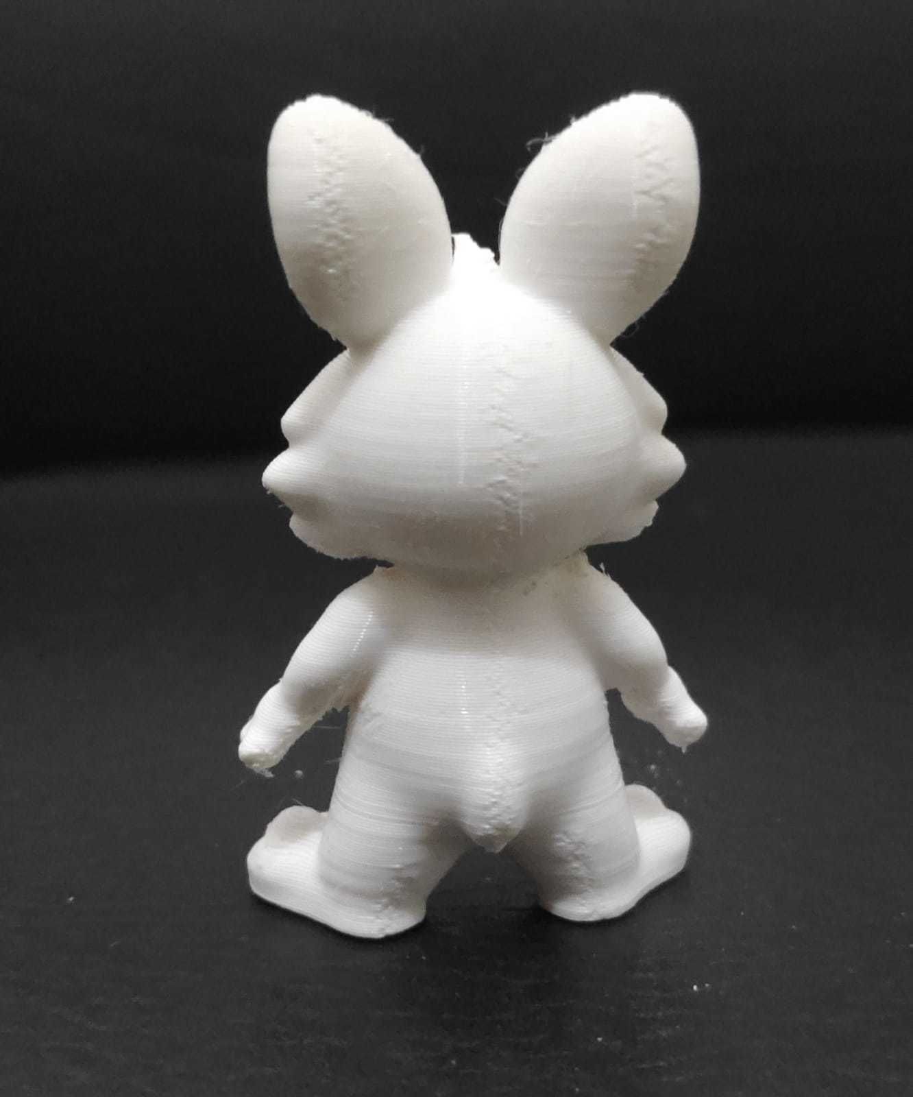 Jackalope bunny figurine 3D print model_7