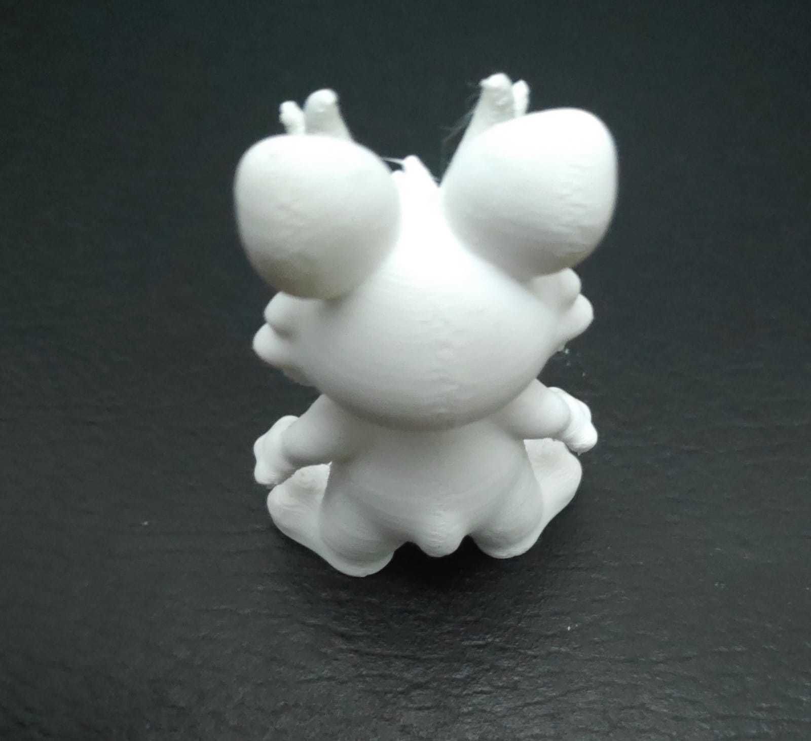 Jackalope bunny figurine 3D print model_12