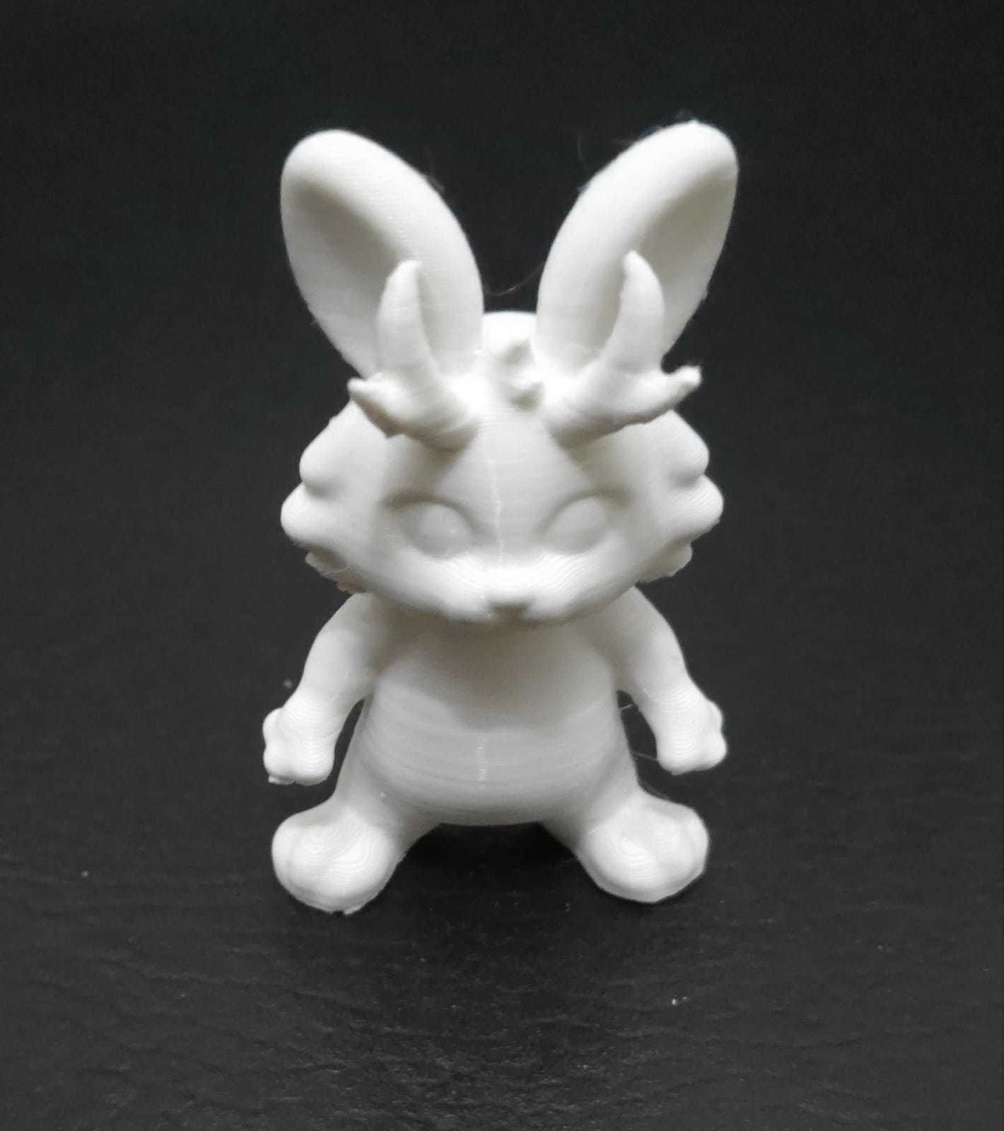 Jackalope bunny figurine 3D print model_11