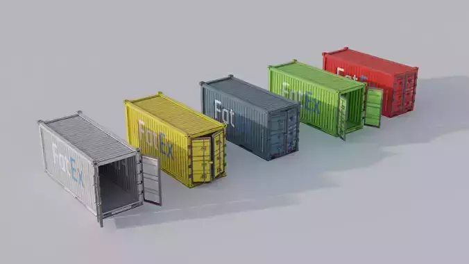 Shipping Cargo Container 3D Model