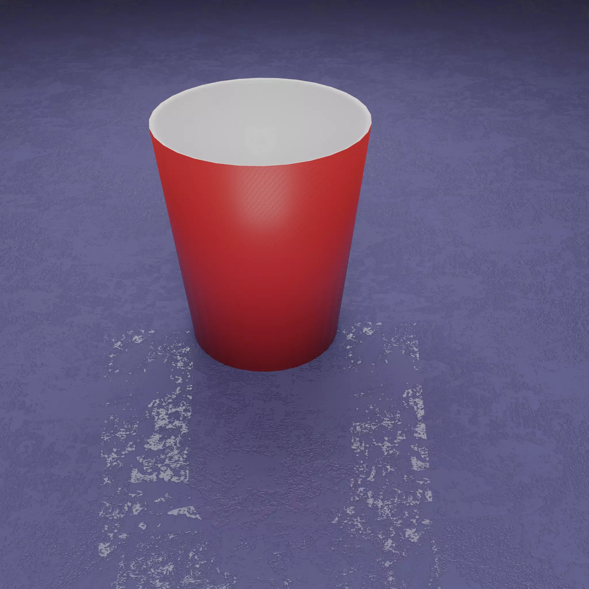 Plastic cup Low-poly 3D model