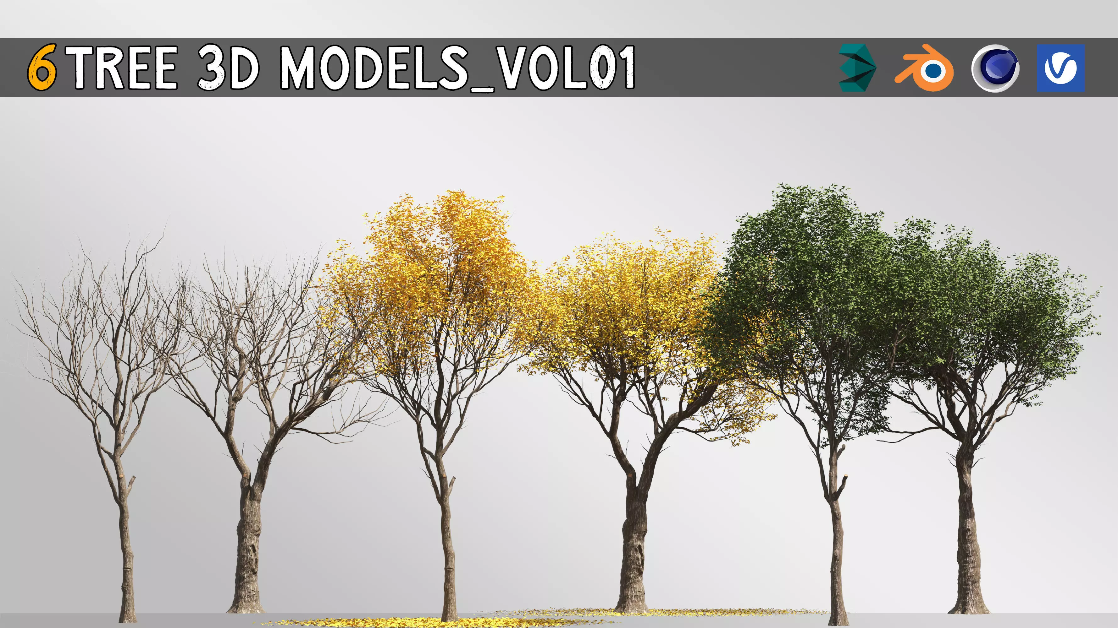 6 tree 3d models 3D model_0