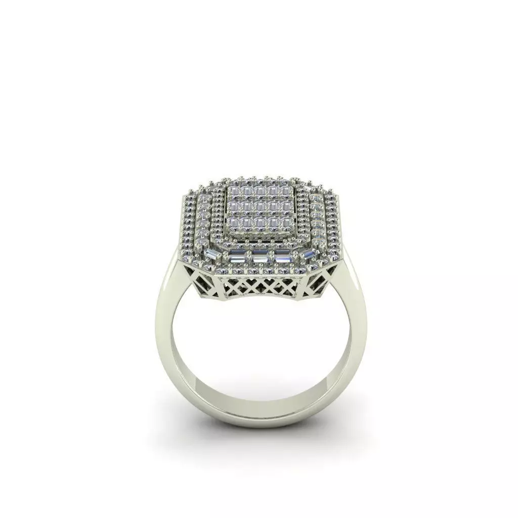 Baguette ring 1 3D print model