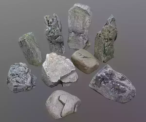 Photorealistic game-ready Stones