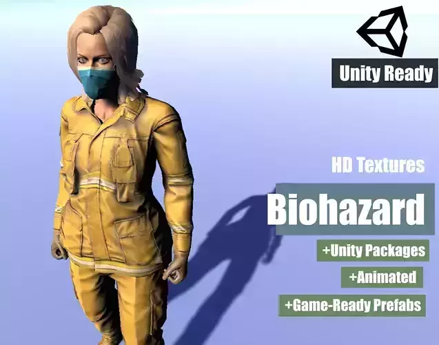 Biohazard Female - animated rigged Female