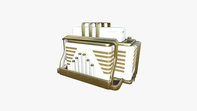 SciFi Bank A11 Gold - Sci Fi Exterior Design Low-poly 3D model 3
