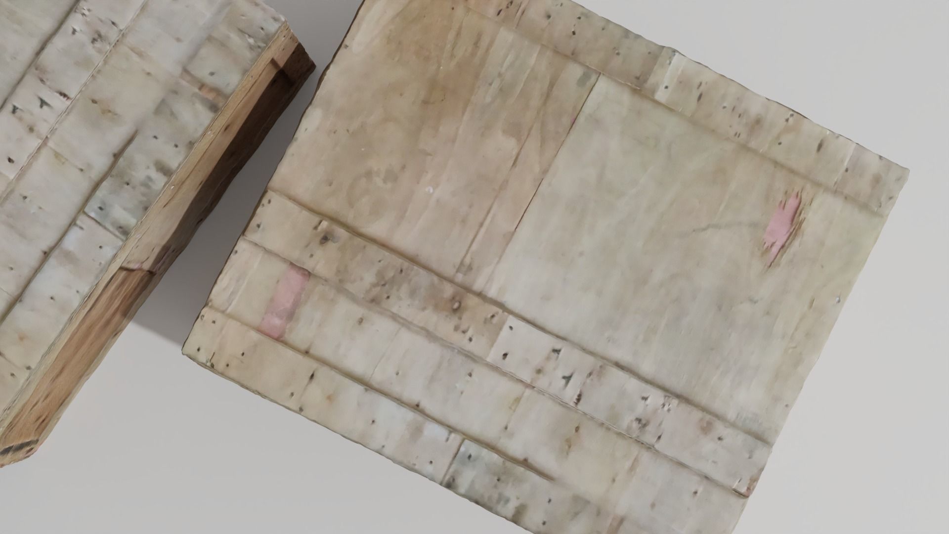 Wooden Chest 3D model_1