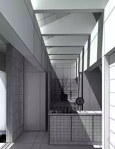 Modern Kitchen Scene 3D model