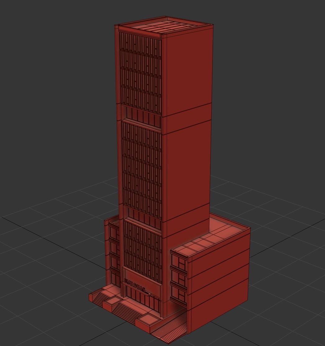 High-rise office building No 1 3D model_9