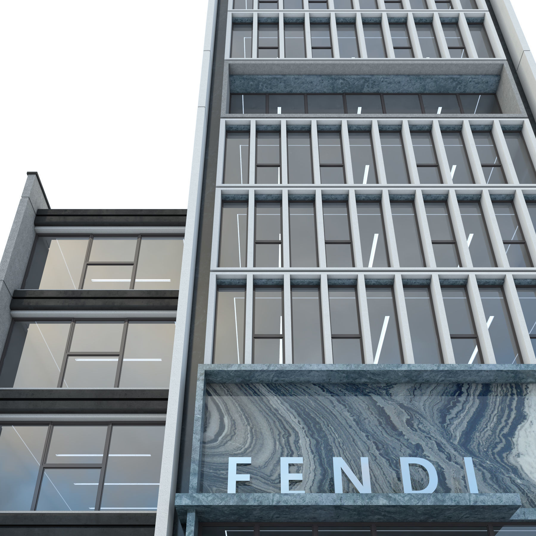 High-rise office building No 1 3D model_1