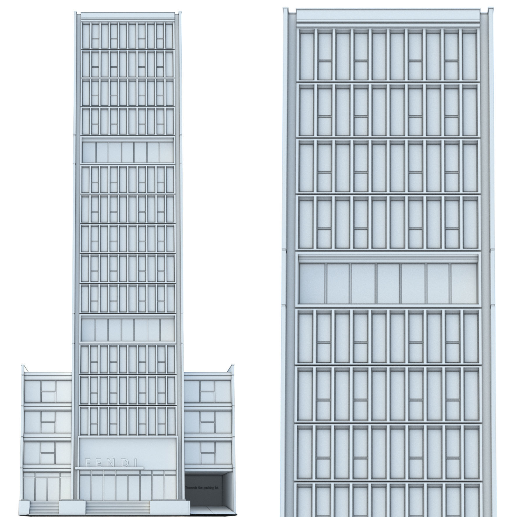 High-rise office building No 1 3D model_3