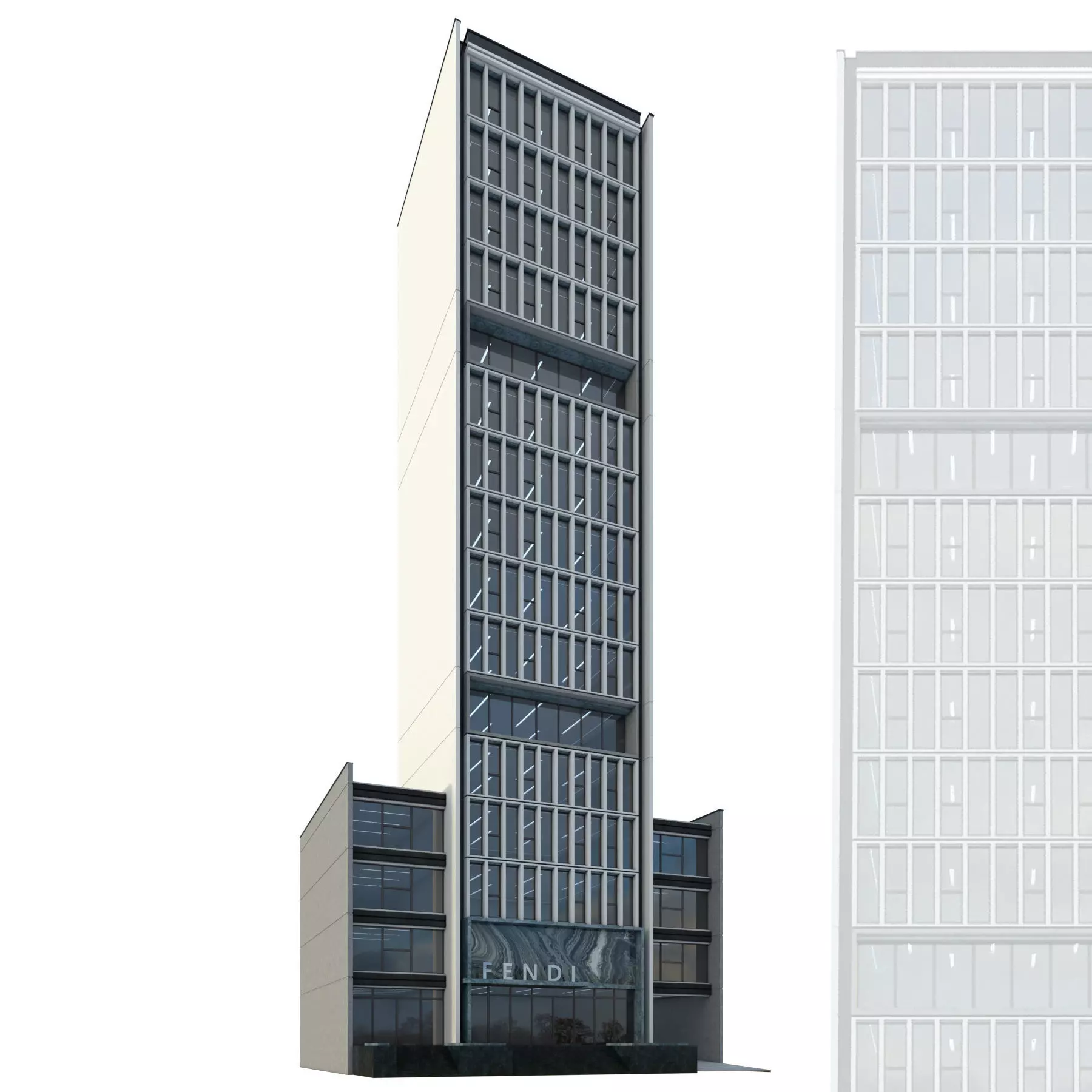 High-rise office building No 1 3D model_0