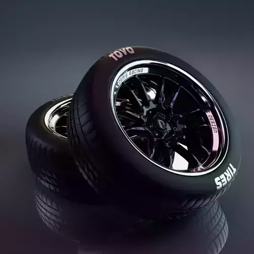 Cosmis Racing XT206R with Toyo Tires 3D model