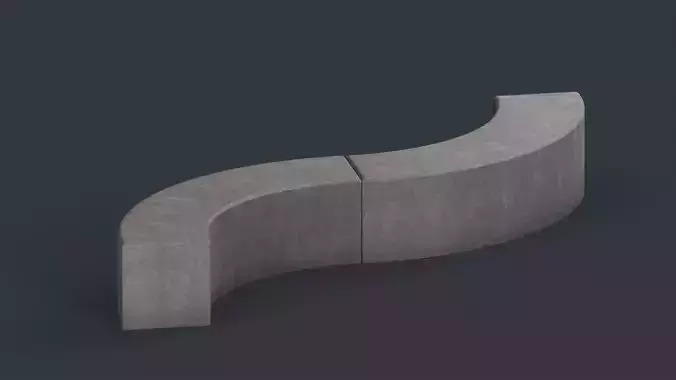 Modern Outdoor Bench 92 PBR Game Ready Low-poly 3D model