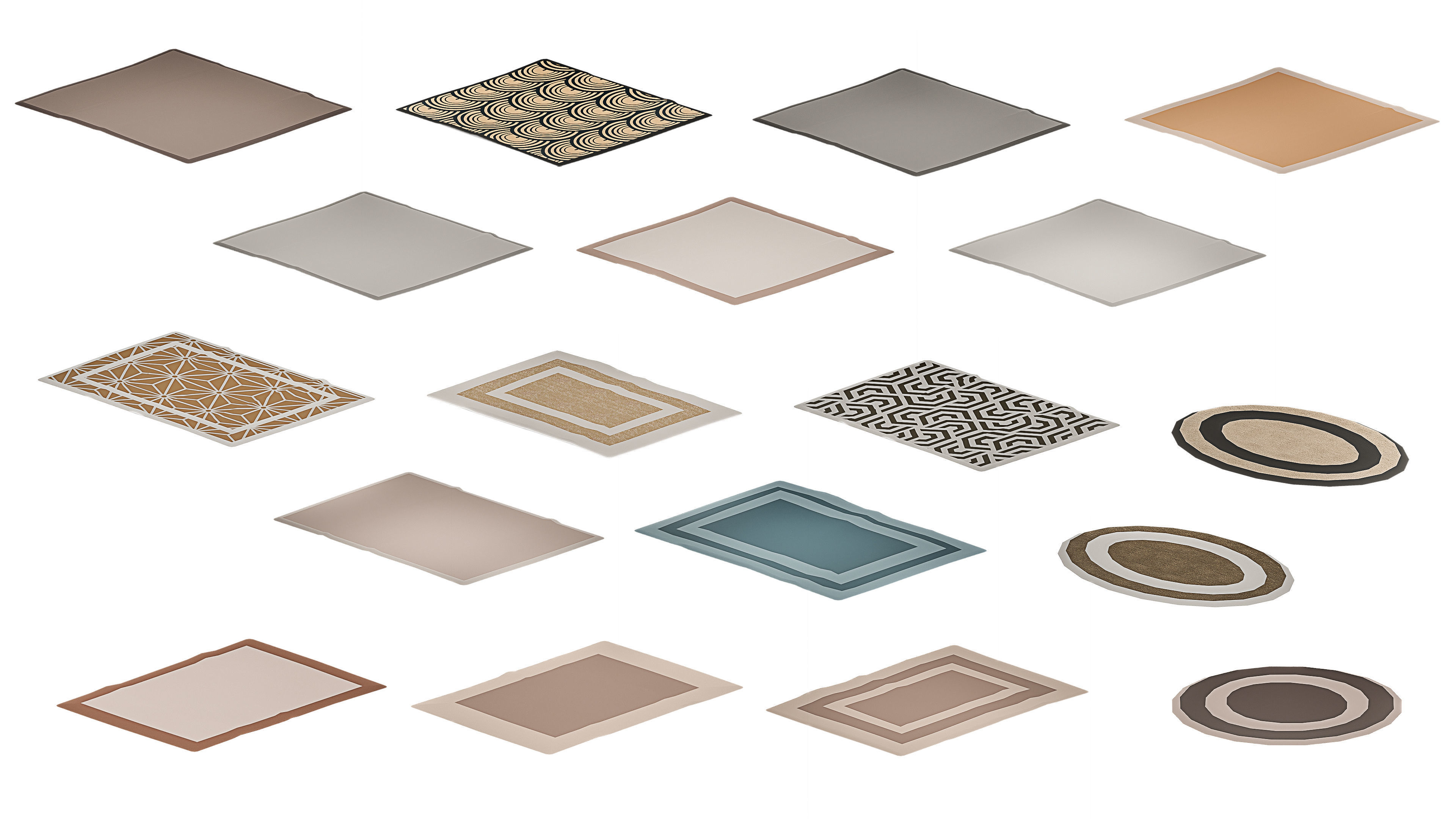 Furniture Realistic Low-poly 3D model_33